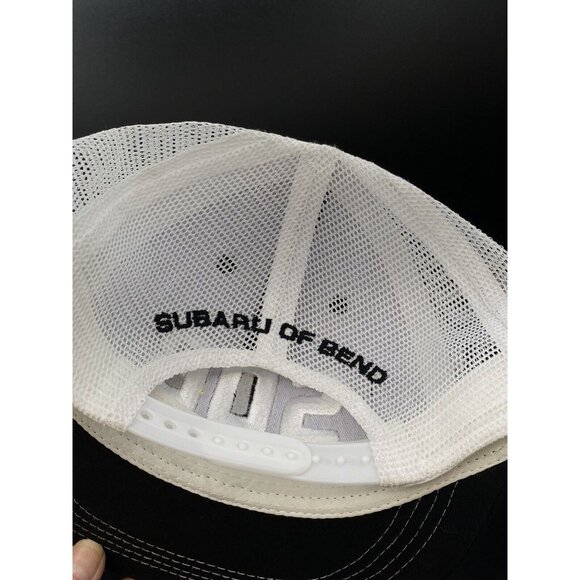 SOB Subaru Of Bend Oregon Snapback Mesh Trucker Hat Black White - Picture 4 of 6